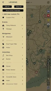 荒野大镖客2地图与追踪器截图5