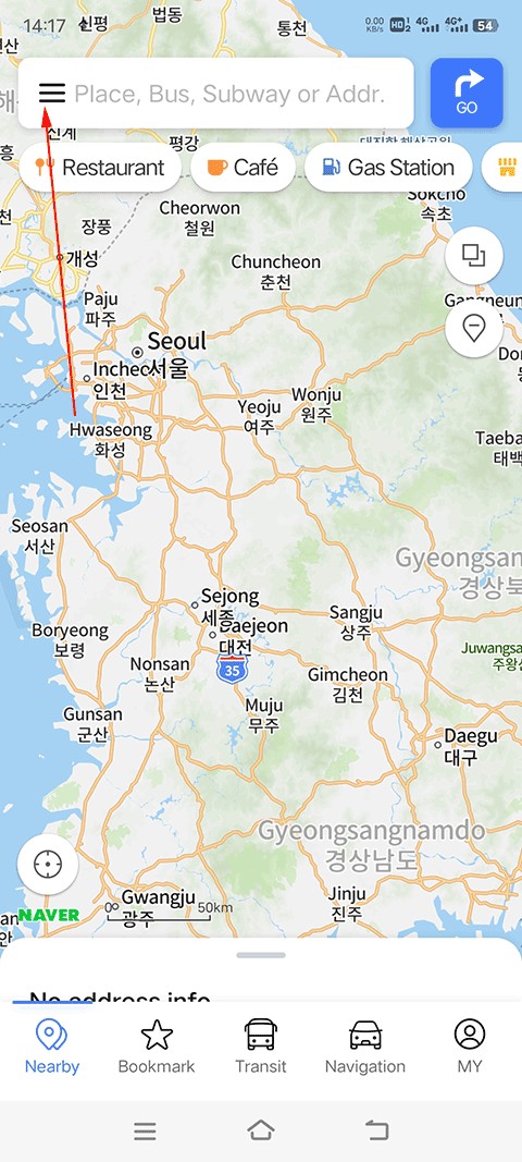 韩国地图中文版